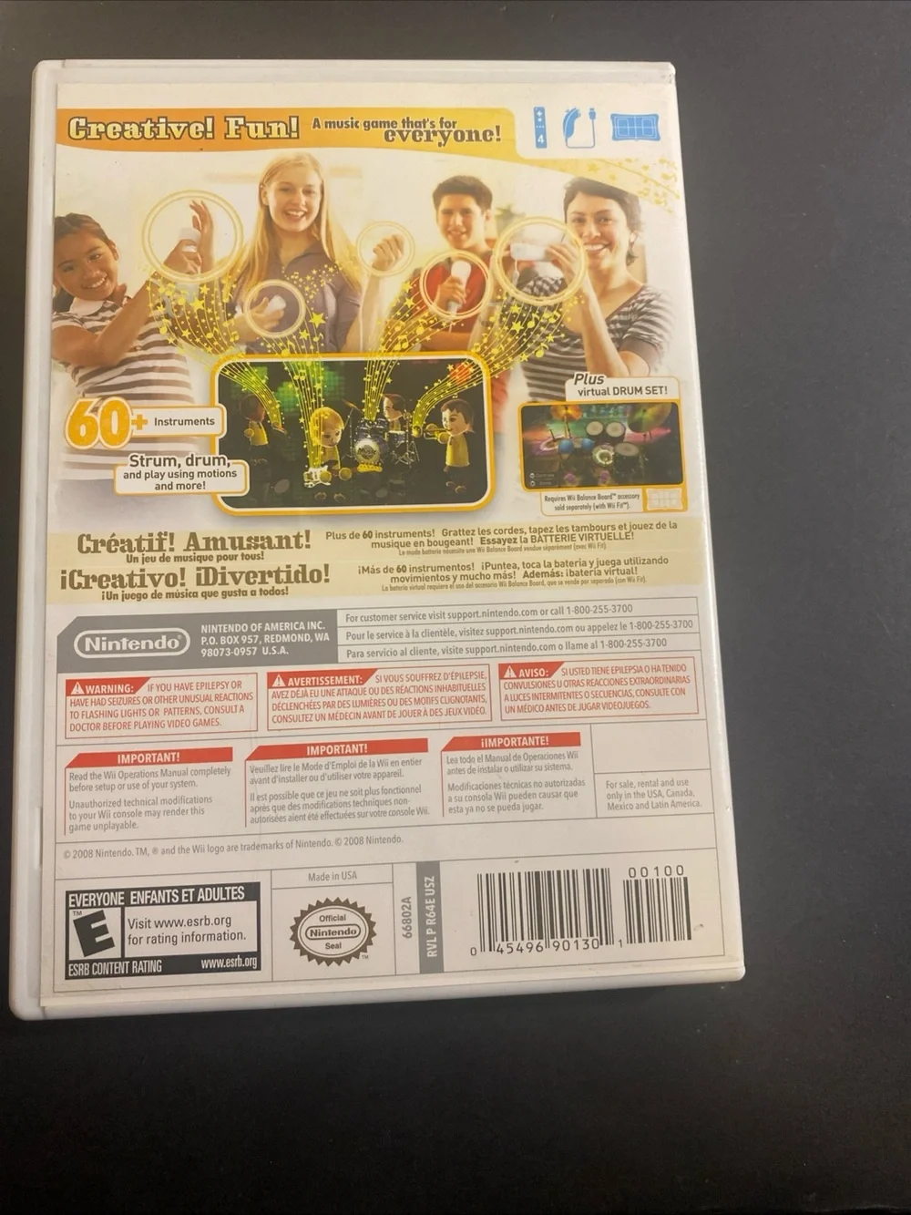 Nintendo Wii Wii Music Video Game Complete With Manual